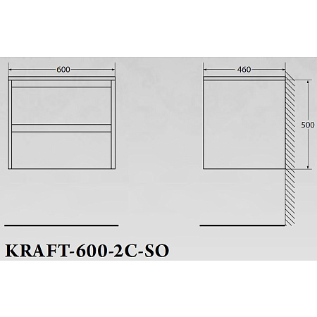 Тумба с раковиной BelBagno Kraft KRAFT-600-2C-SO-RGB 60 rovere galifax bianco