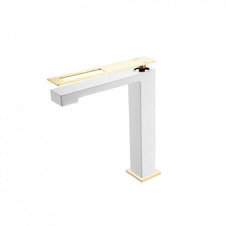 Смеситель Boheme Q 142-WG для раковины, белый/золото