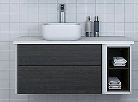 Тумба под раковину Aquaton Брук 1A202001BCDF0 80 2 ящика, дуб феррара