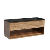 Тумба с раковиной Sancos Marmi 1.0 120 MR1.0120ECH два смесителя, дуб чарльстон/черный