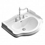 Раковина Kerasan Retro 104501*3 55 с 3 отверстиями под смеситель, белый
