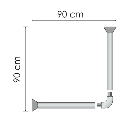 Карниз WasserKRAFT Kammel SC-839090 для ванны белый