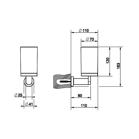 Стакан Gessi Emporio 38809.031 хром