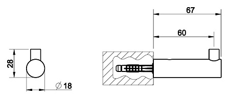 Крючок Gessi Trasparenze 37421.031 хром