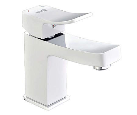 Смеситель WasserKRAFT Aller 1063WHITE для раковины, хром/белый
