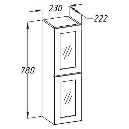 Шкаф Opadiris Мираж 00-00000064 23 светлый орех 