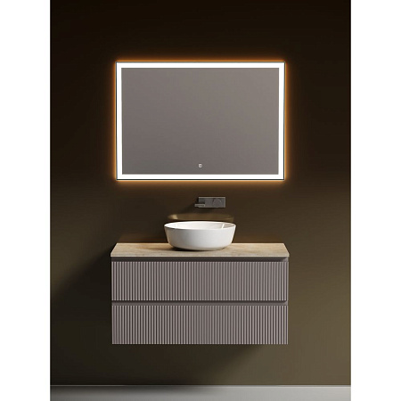 Тумба с раковиной и столешницей Sancos Snob T 100 SNT100SM+TT100A2 Doha Soft/Kreman