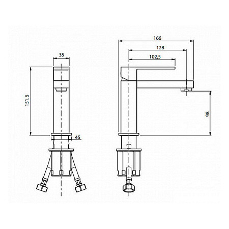 Смеситель M&Z Lauren LRN00206 для раковины хром