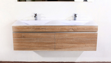 Тумба с раковиной Velvex Pulsus 140 дуб сонома