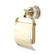 Держатель туалетной бумаги Boheme Aura 10241-G с крышкой, золото