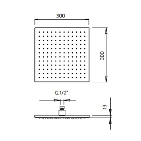 Верхний душ Palazzani 9926A910 хром