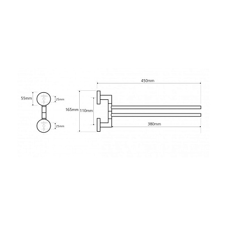 Полотенцедержатель Bemeta Omega 104204102 40 двойной