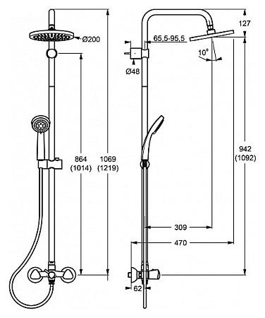 Душевая стойка Vidima ВидимаФреш B8817AA