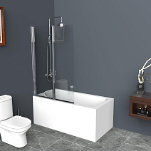 Шторка на ванну BelBagno Uno UNO-V-2-110/150-C-Cr прозрачное стекло Шторка на ванну BelBagno Uno UNO-V-2-110/150-C-Cr прозрачное стекло