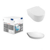 Унитаз подвесной Villeroy & Boch Avento 5656HRR1 с сиденьем микролифт, альпийский белый