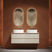 Мебель для ванной со столешницей Sancos Snob R 140 SNR70CE+TT140A2 Beige Soft/Kreman