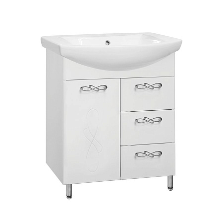 Тумба под раковину Style Line Венеция 65 3 ящика, белый