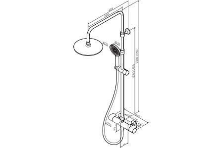 Душевая стойка Am.Pm X-Joy F0785A400 хром