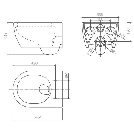 Унитаз подвесной SSWW CT2037V(B)