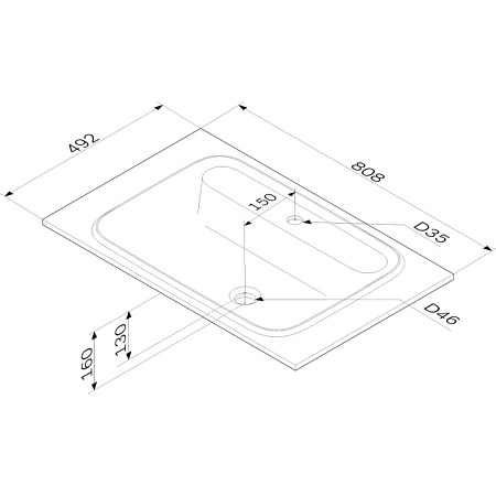 Раковина Am.Pm Func M8FWPC0800WM 80 белый матовый