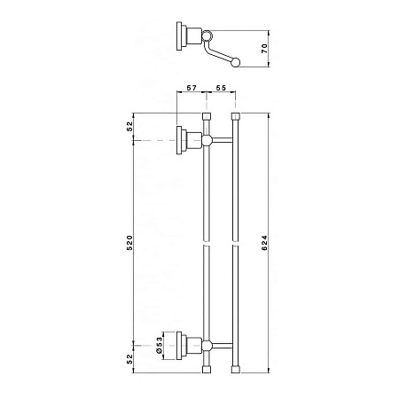 Полотенцедержатель Nicolazzi Classica 1498CR34
