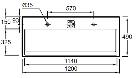 Раковина Jacob Delafon Terrace EXB9112-00 120 см, с подсветкой