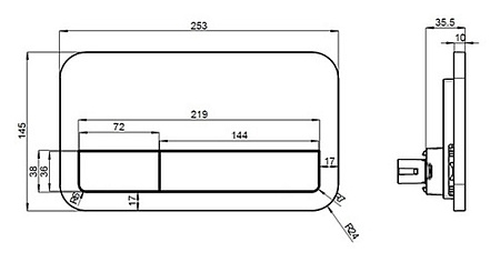 Кнопка смыва Villeroy & Boch ViConnect 922400RT терра