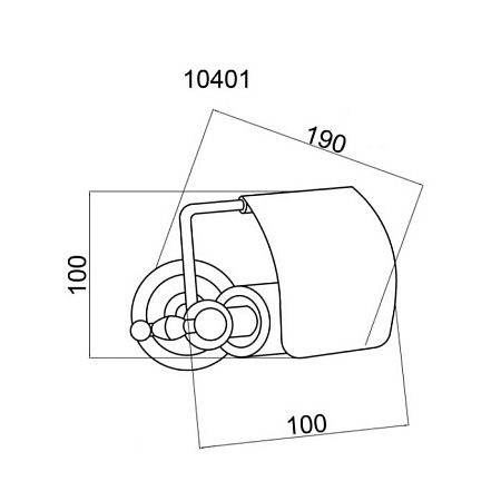 Держатель туалетной бумаги Boheme Imperiale 10401 с крышкой, золото