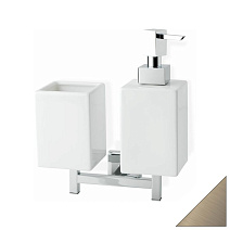 Дозатор для жидкого мыла Stil Haus Urania U14D(36-BI) никель сатин/белый Дозатор для жидкого мыла Stil Haus Urania U14D(36-BI) никель сатин/белый