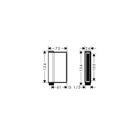 Душевая лейка Axor One 45720670 черный матовый