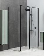Душевой уголок Allen Brau Priority 3.31012.BBA + 3.31018.BBA 140x90 черный браш