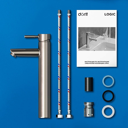 Смеситель Dorff Logic D3002102SS для раковины нержавеющая сталь