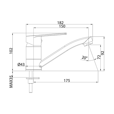 Смеситель для раковины Milardo Helic HELSBR0M01 хром