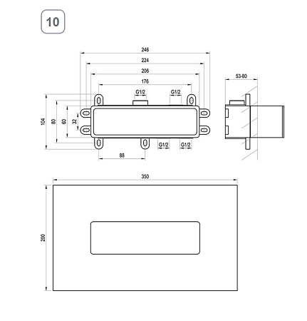 Монтажная коробка Ravak R-box RB 07D.50 X070233