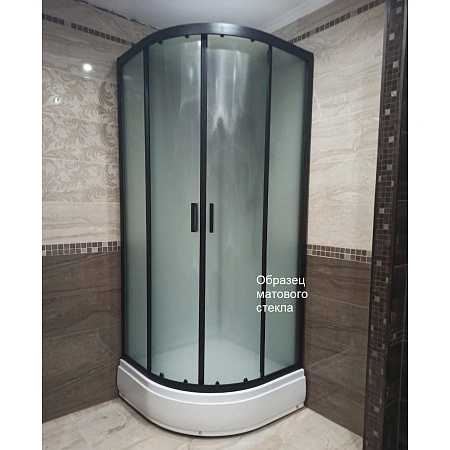 Душевая кабина Frank F412/1L М Black 120x180 стекло матовое, черный