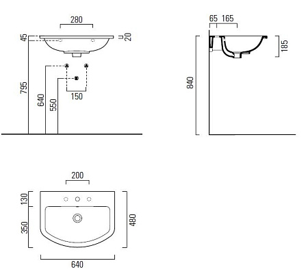 Раковина GSI City 9131111 64 белый
