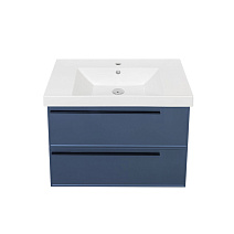 Тумба с раковиной La Fenice Elba TWIN FNC-01-ELB-BG-80-2 два ящика, Blu Grigio синий матовый Тумба с раковиной La Fenice Elba TWIN FNC-01-ELB-BG-80-2 два ящика, Blu Grigio синий матовый