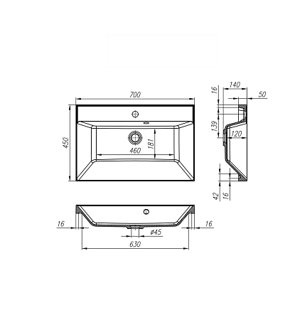 Тумба с раковиной BelBagno Marino MARINO-700-2C-SO-NL-P 70 nero lucido