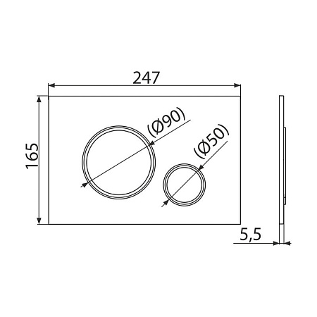 Кнопка смыва AlcaPlast THIN M770 белый, хром глянцевый