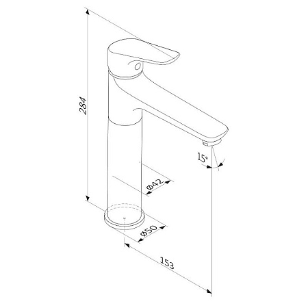 Смеситель Damixa Jupiter 770250301 для раковины черный