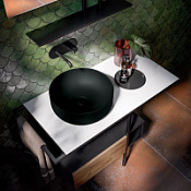 Раковина накладная Kerasan Nolita 534431 40x40 черный матовый