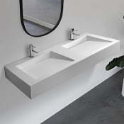 Раковина подвесная ABBER Stein AS2643-1.2 двойная, белый матовый