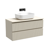 Тумба с раковиной и столешницей Sancos Snob T 100 SNT100CE+TT100A2 Beige Soft/Kreman