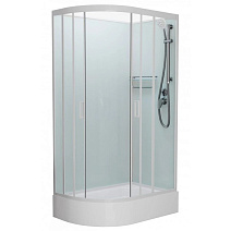 Душевая кабина Frank F412/1R М White 120x80 без крыши, стекло матовое, белый