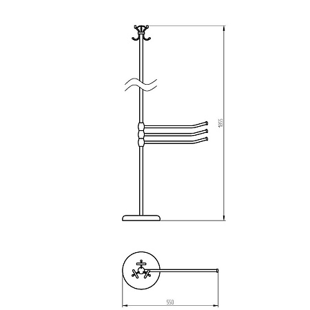 Стойка Migliore Mirella 17261 высокая, хром