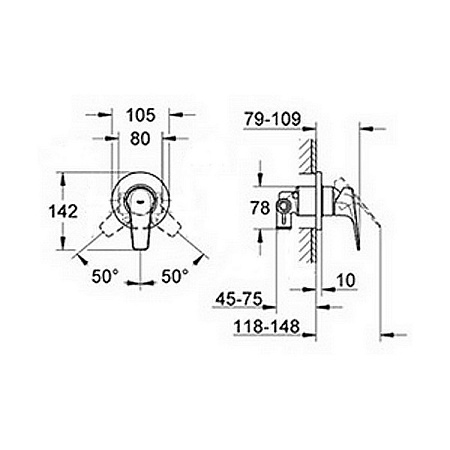 Смеситель Grohe BauFlow 29046000 для душа