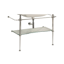 Консоль для раковины Kerasan Waldorf 9203K1cr 120 напольная, с полкой, хром Консоль для раковины Kerasan Waldorf 9203K1cr 120 напольная, с полкой, хром