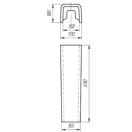 Пьедестал для раковины Cersanit Carina S-PO-CAR50/55/60-w
