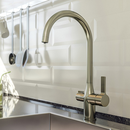 Смеситель IDDIS Pure PURBNFJi05 для кухонной мойки, сатин