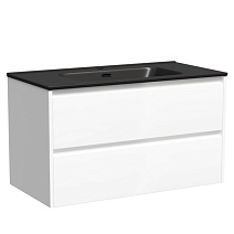 Тумба с раковиной Sancos Libra 90 LB90W белый/черный